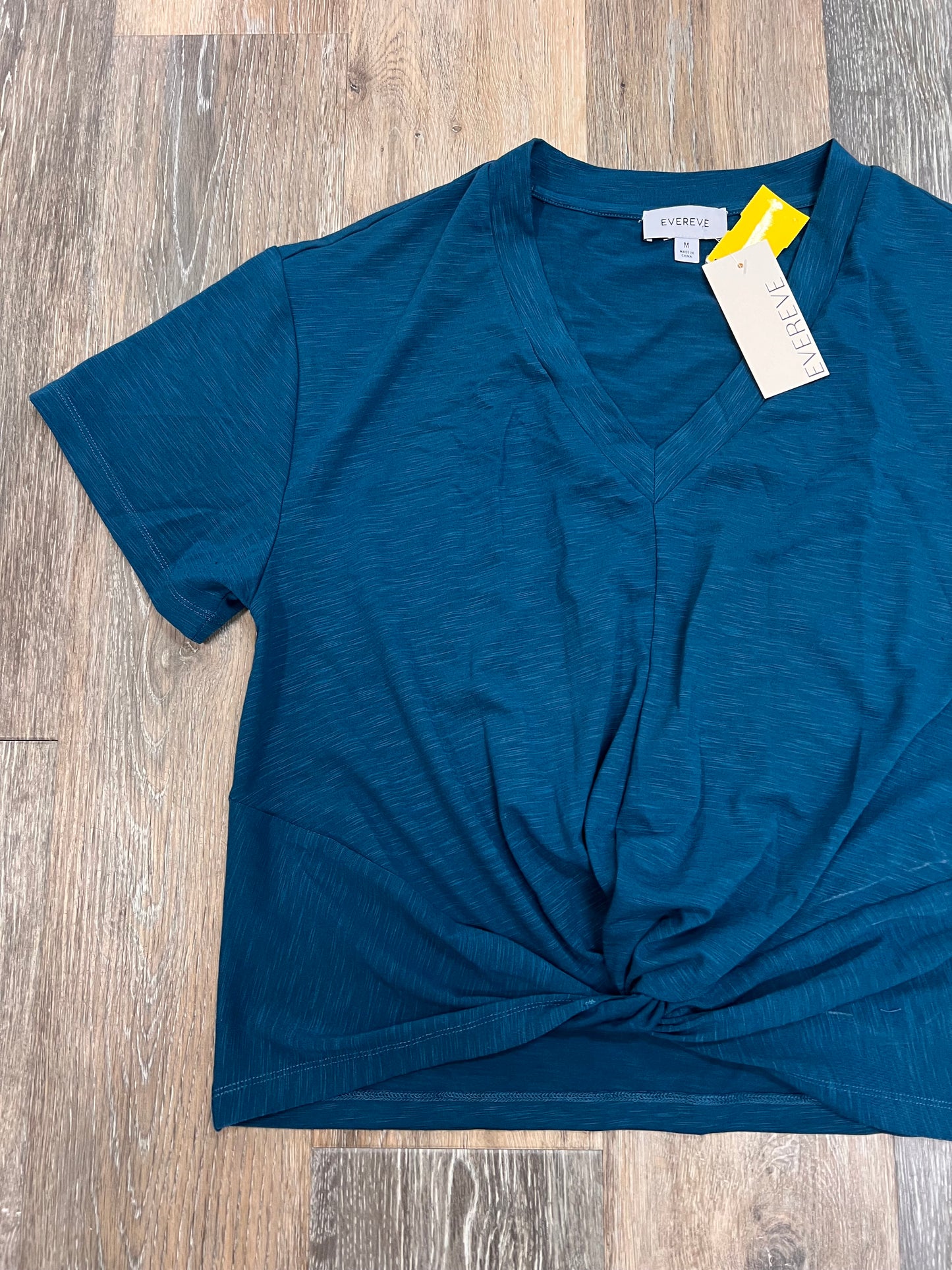 Top Short Sleeve By Evereve In Blue, Size: M