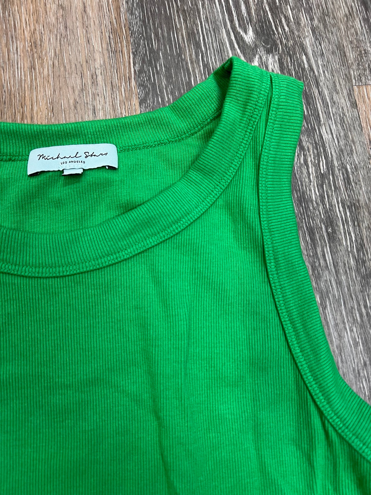 Tank Top By Michael Stars In Green, Size: L