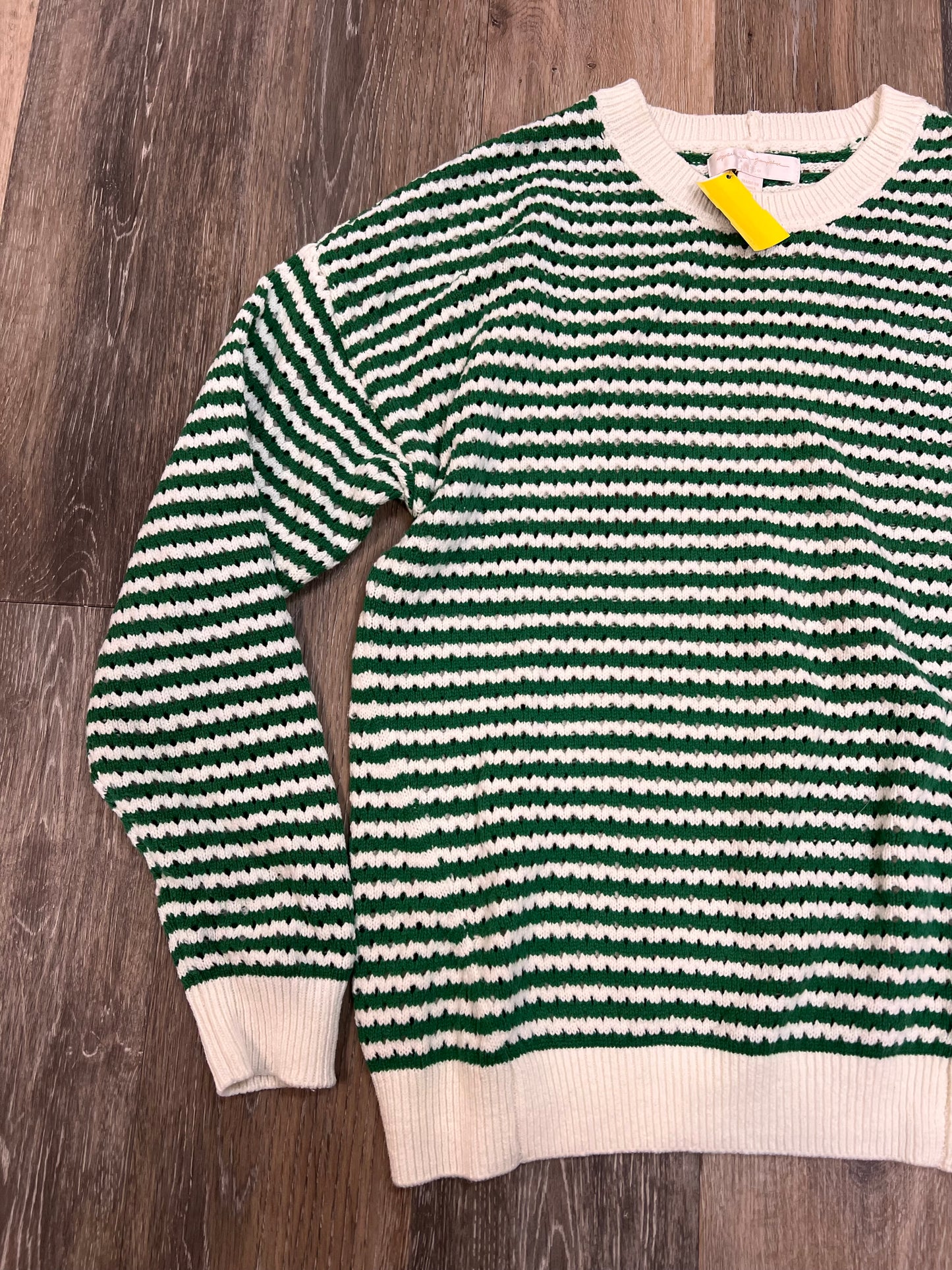 Sweater By Spiritual Gangster In Green & White, Size: M