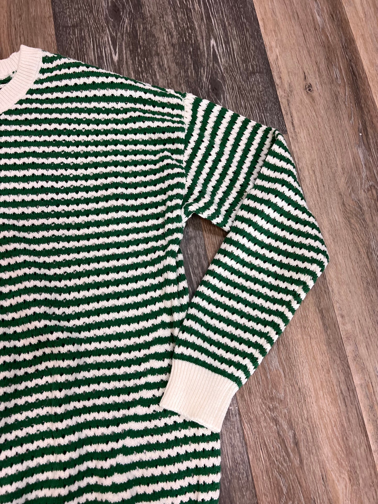 Sweater By Spiritual Gangster In Green & White, Size: M