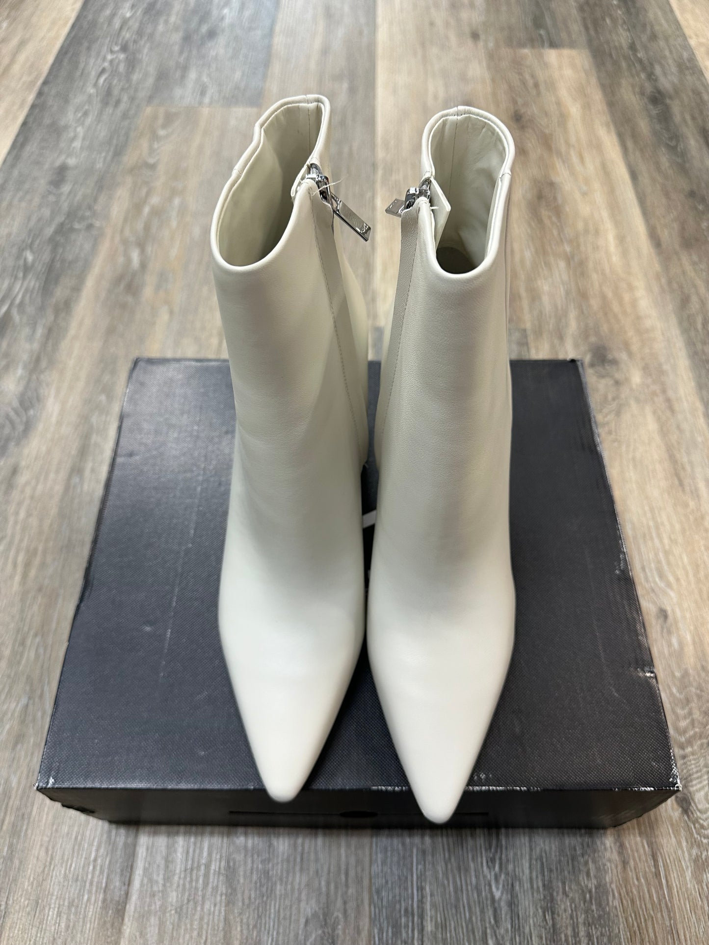 Boots Ankle Heels By Marc Fisher In White, Size: 9