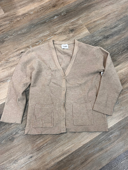 Sweater Cardigan By Stitches and Stripes In Beige, Size: S