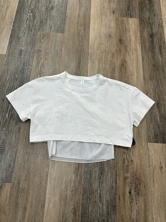 Athletic Top Short Sleeve By Alo In White, Size: M