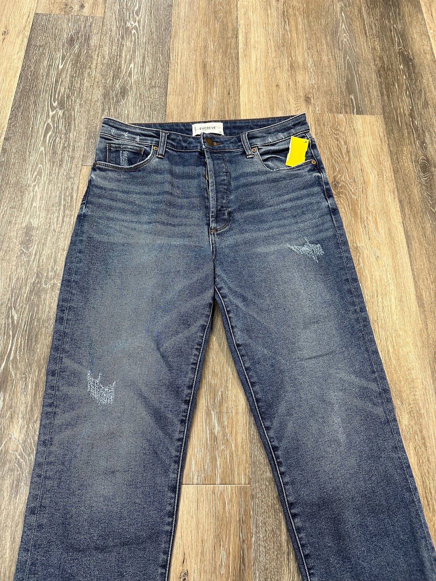 Jeans Straight By Evereve In Blue Denim, Size: 10/30