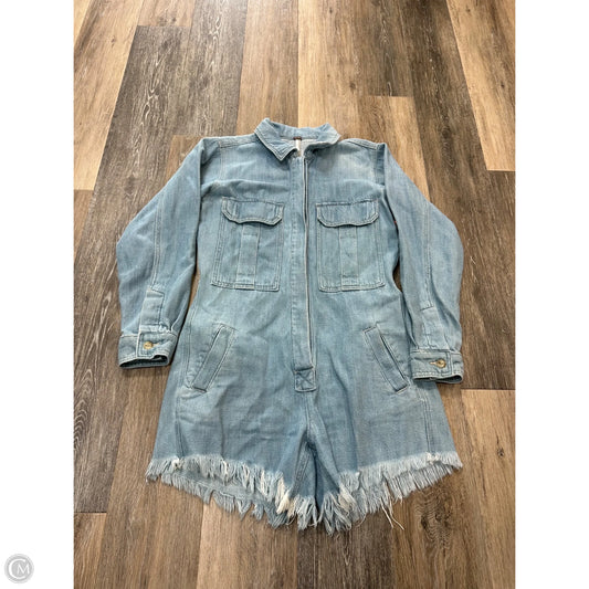 Romper By Free People In Blue Denim, Size: Xs