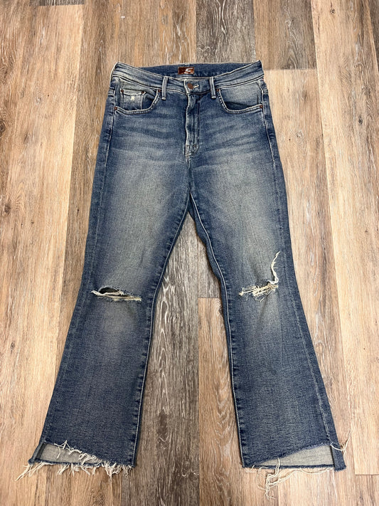 Jeans Straight By Mother Jeans In Blue Denim, Size: 2/26