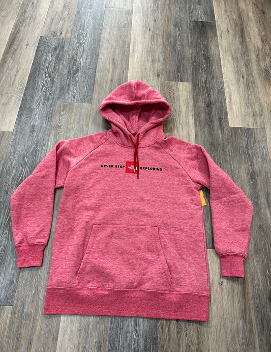 Athletic Sweatshirt Hoodie By The North Face In Red, Size: L