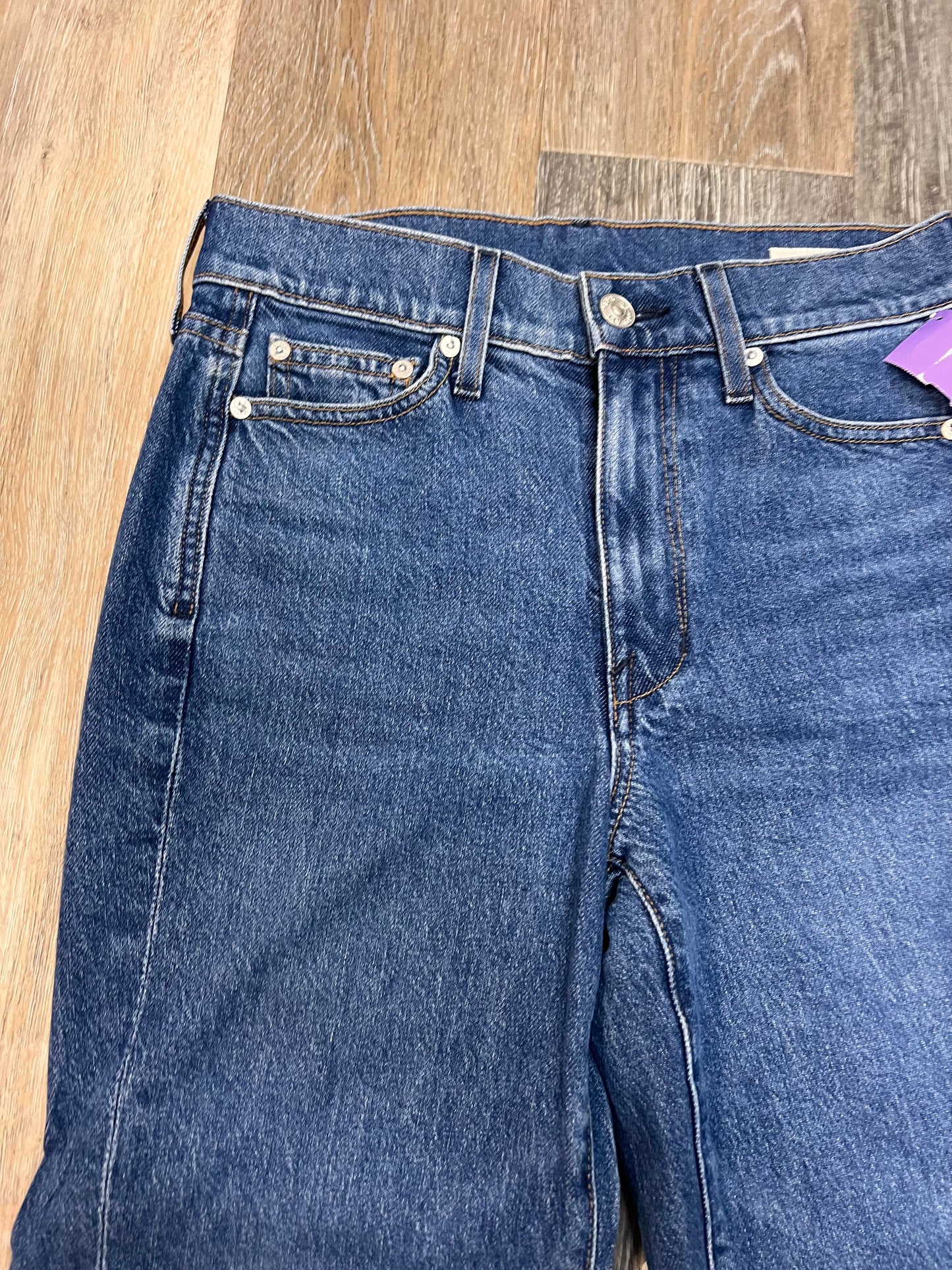 Jeans Straight By AYR In Blue Denim, Size: 1/25 Short