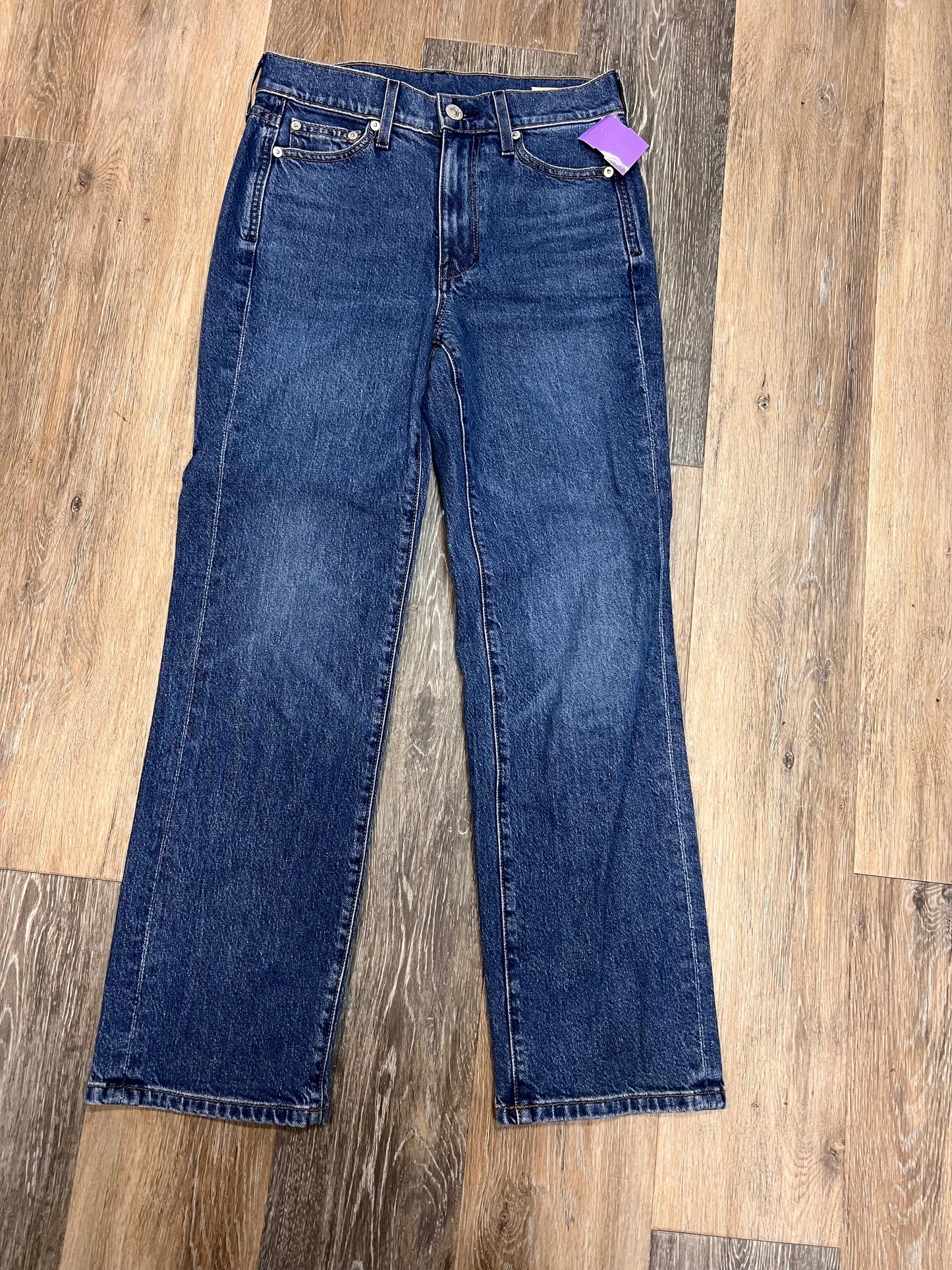 Jeans Straight By AYR In Blue Denim, Size: 1/25 Short