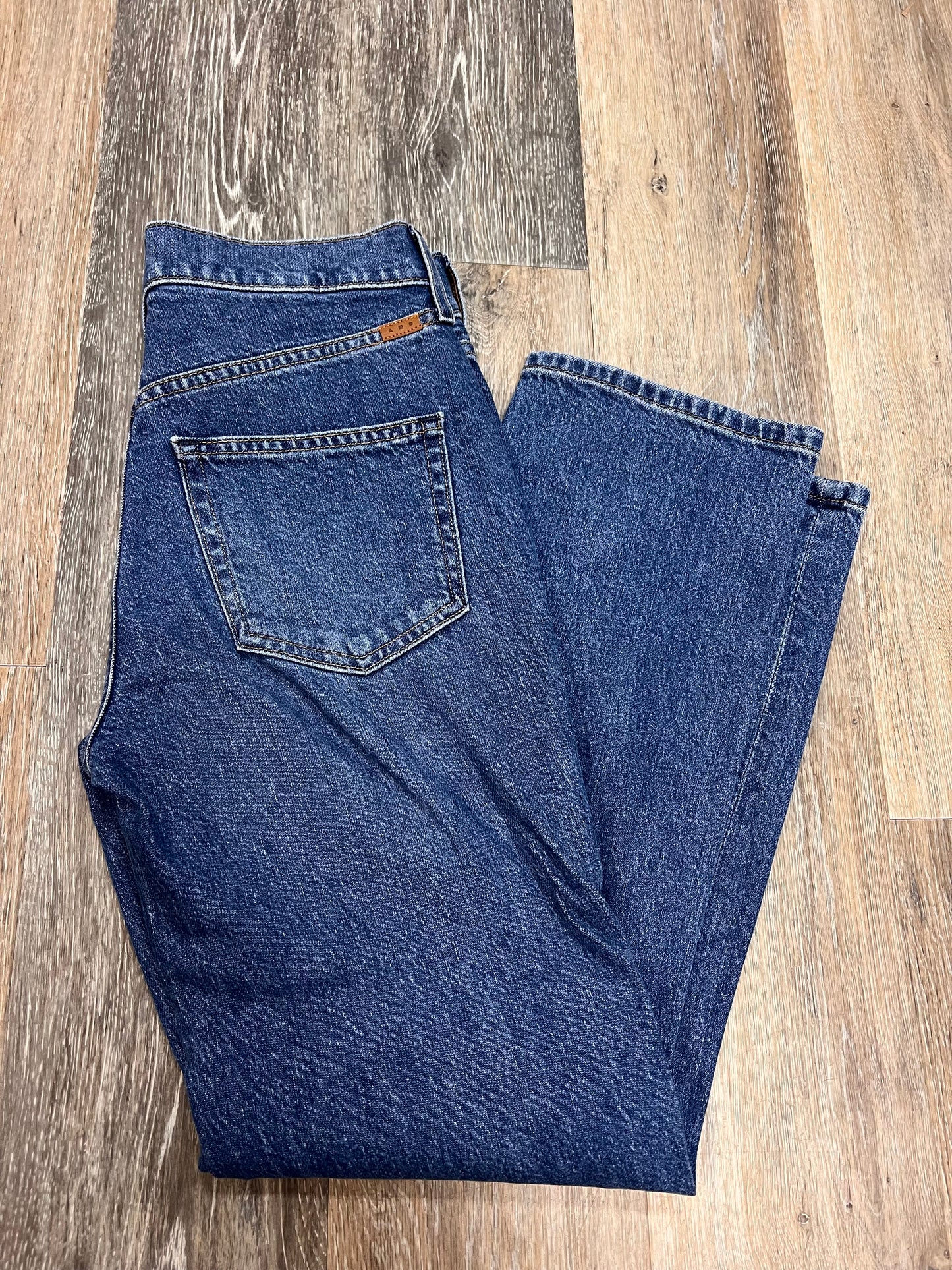 Jeans Straight By AYR In Blue Denim, Size: 1/25 Short