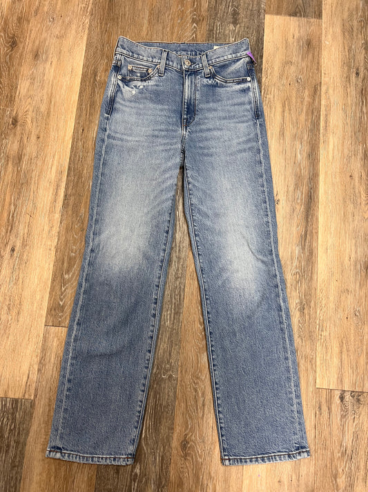 Jeans Straight By Ayr In Blue Denim, Size: 1/25 Short