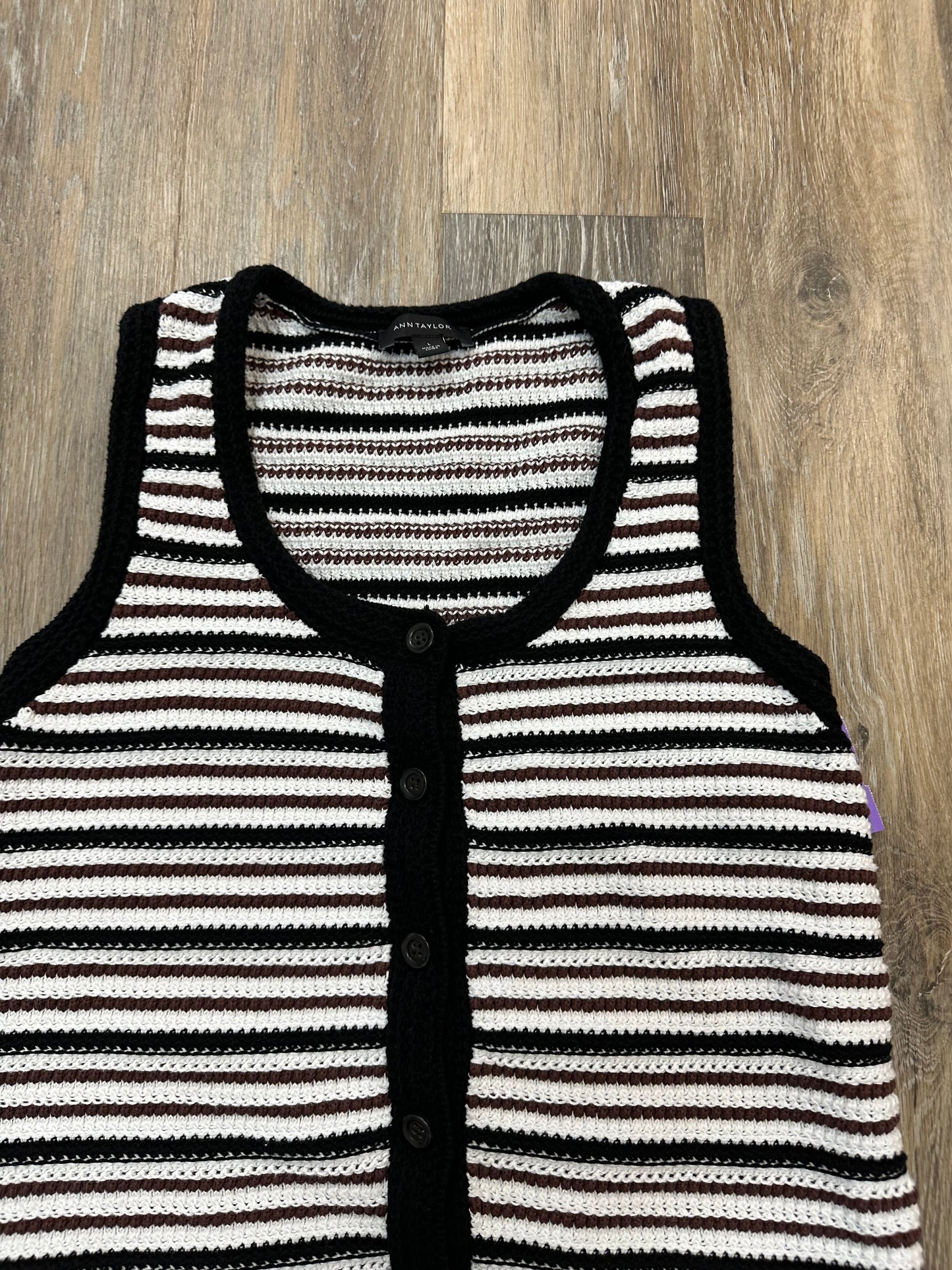 Tank Top By Ann Taylor In Striped Pattern, Size: L