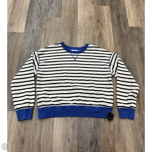 Top Long Sleeve By Evereve In Striped Pattern, Size: L