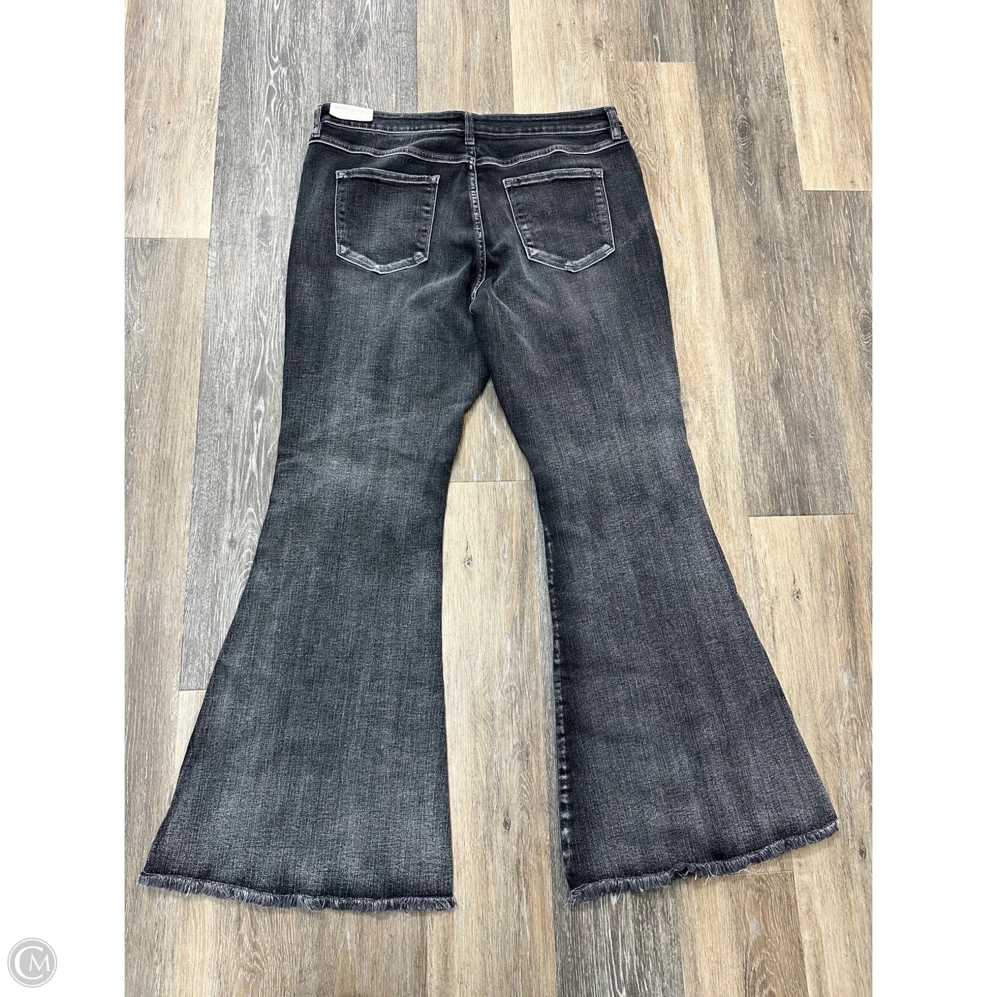 Jeans Boot Cut By Kancan In Black Denim, Size: 16