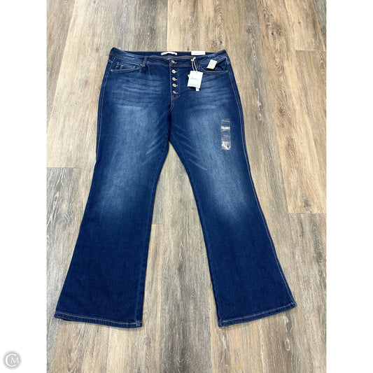 Jeans Boot Cut By Kancan In Blue Denim, Size: 20