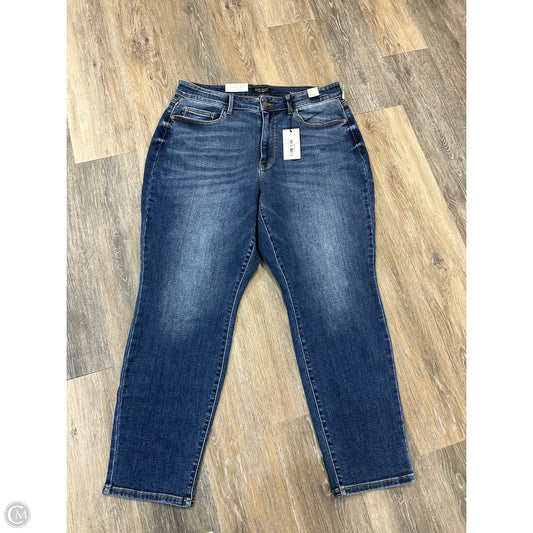 Jeans Straight By Judy Blue In Blue Denim, Size: 18
