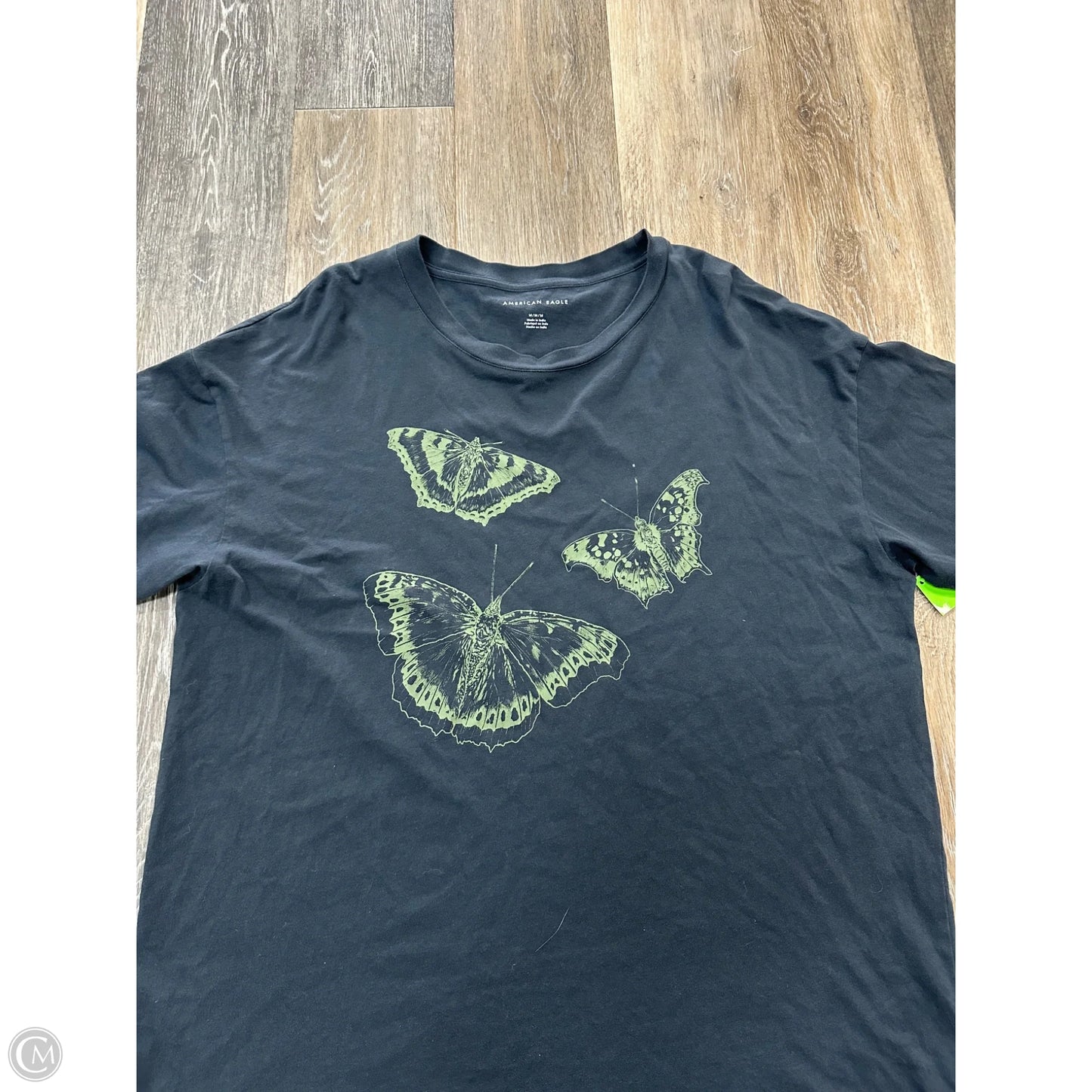 Top Short Sleeve By American Eagle In Grey, Size: M