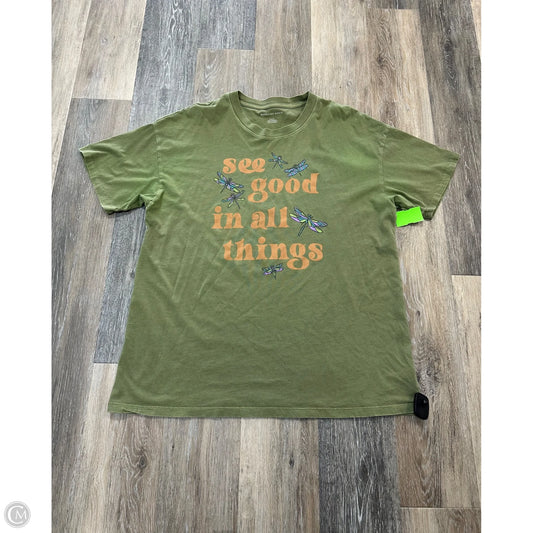 Top Short Sleeve By American Eagle In Green, Size: M