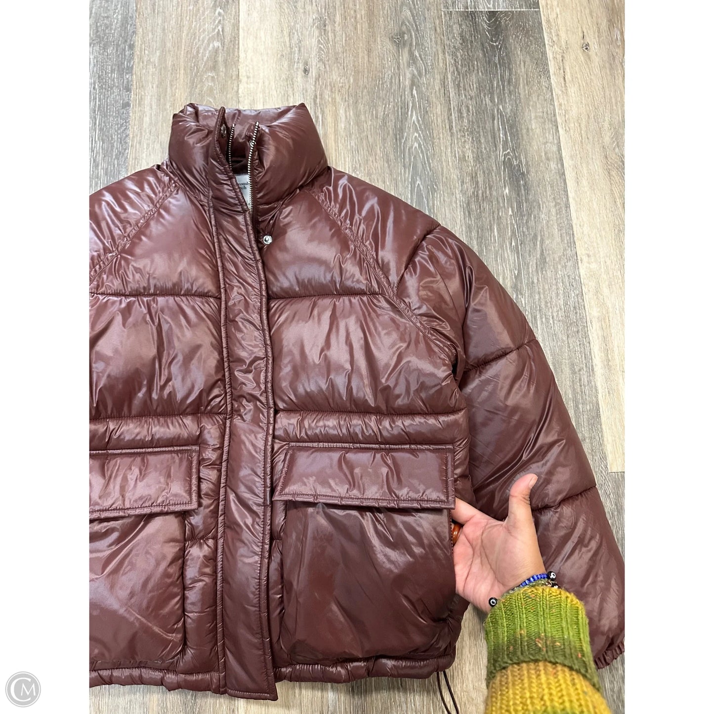 Jacket Puffer & Quilted By Abercrombie And Fitch In Brown, Size: Xs