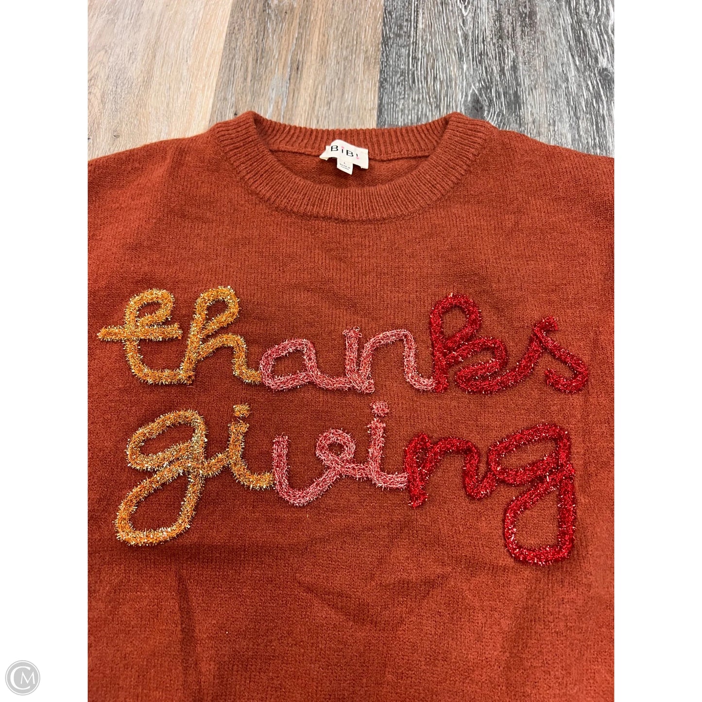 Sweater By Bibi In Orange, Size: L