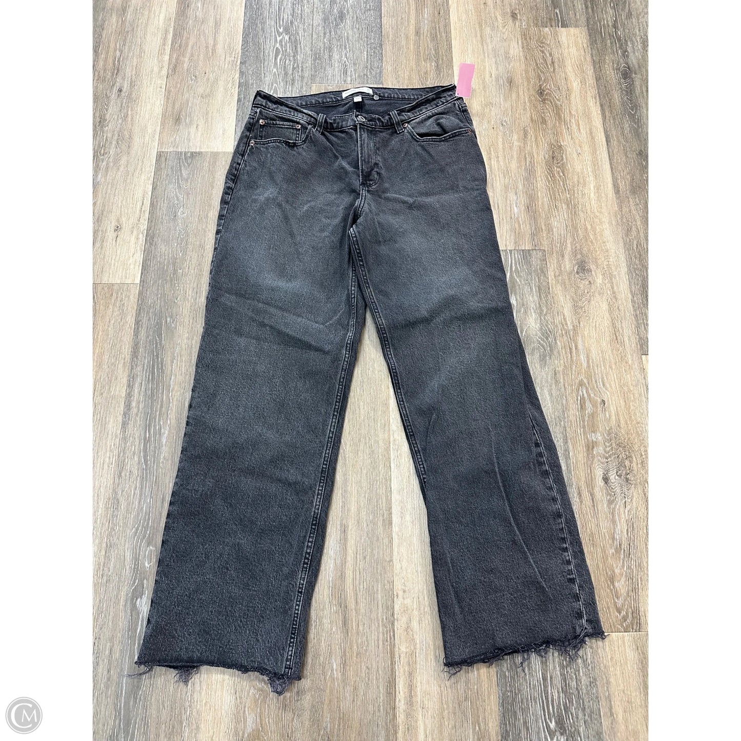 Jeans Straight By Abercrombie And Fitch In Black Denim, Size: 10
