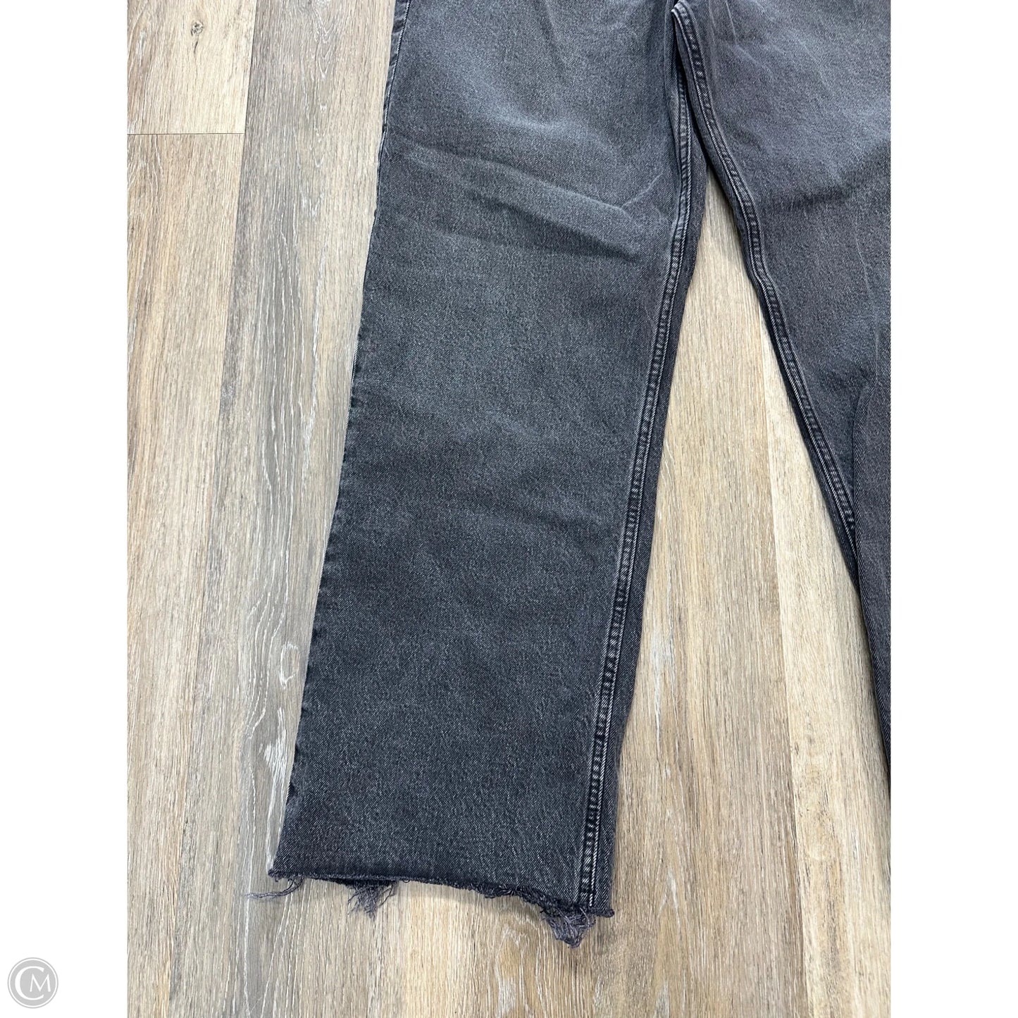 Jeans Straight By Abercrombie And Fitch In Black Denim, Size: 10