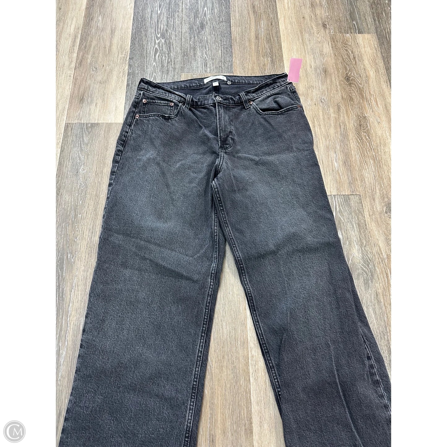 Jeans Straight By Abercrombie And Fitch In Black Denim, Size: 10