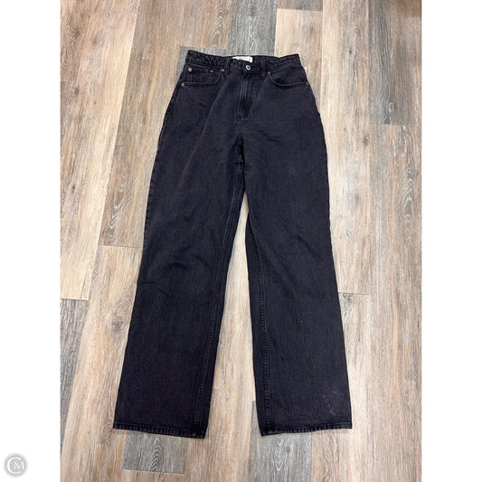 Jeans Straight By Abercrombie And Fitch In Black Denim, Size: 4/27 Long