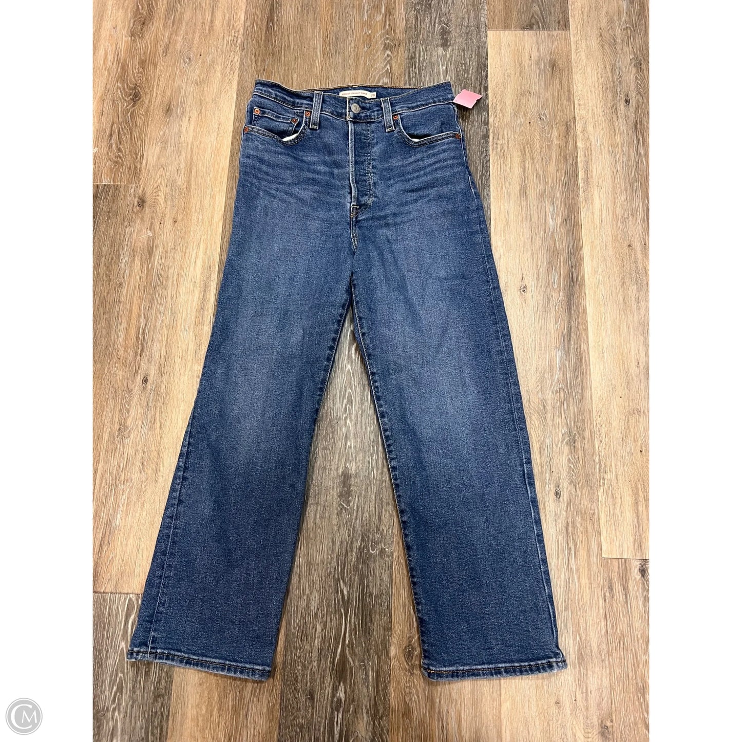 Jeans Straight By Levis In Blue Denim, Size: 6/28