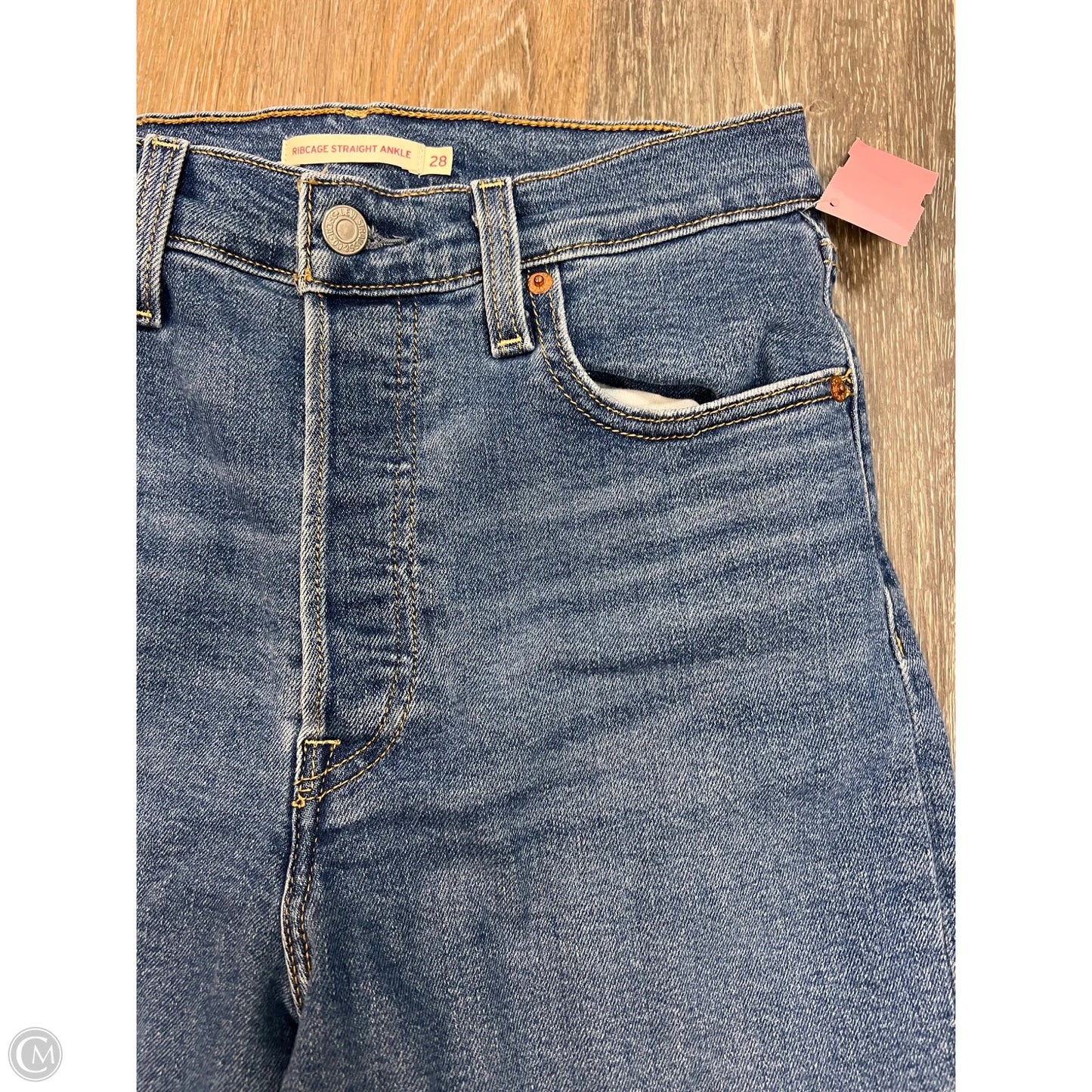 Jeans Straight By Levis In Blue Denim, Size: 6/28