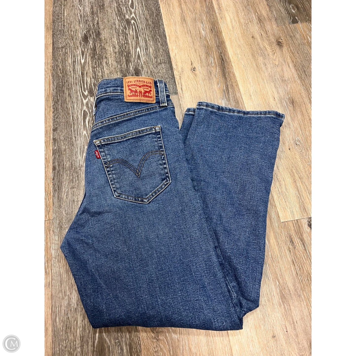 Jeans Straight By Levis In Blue Denim, Size: 6/28
