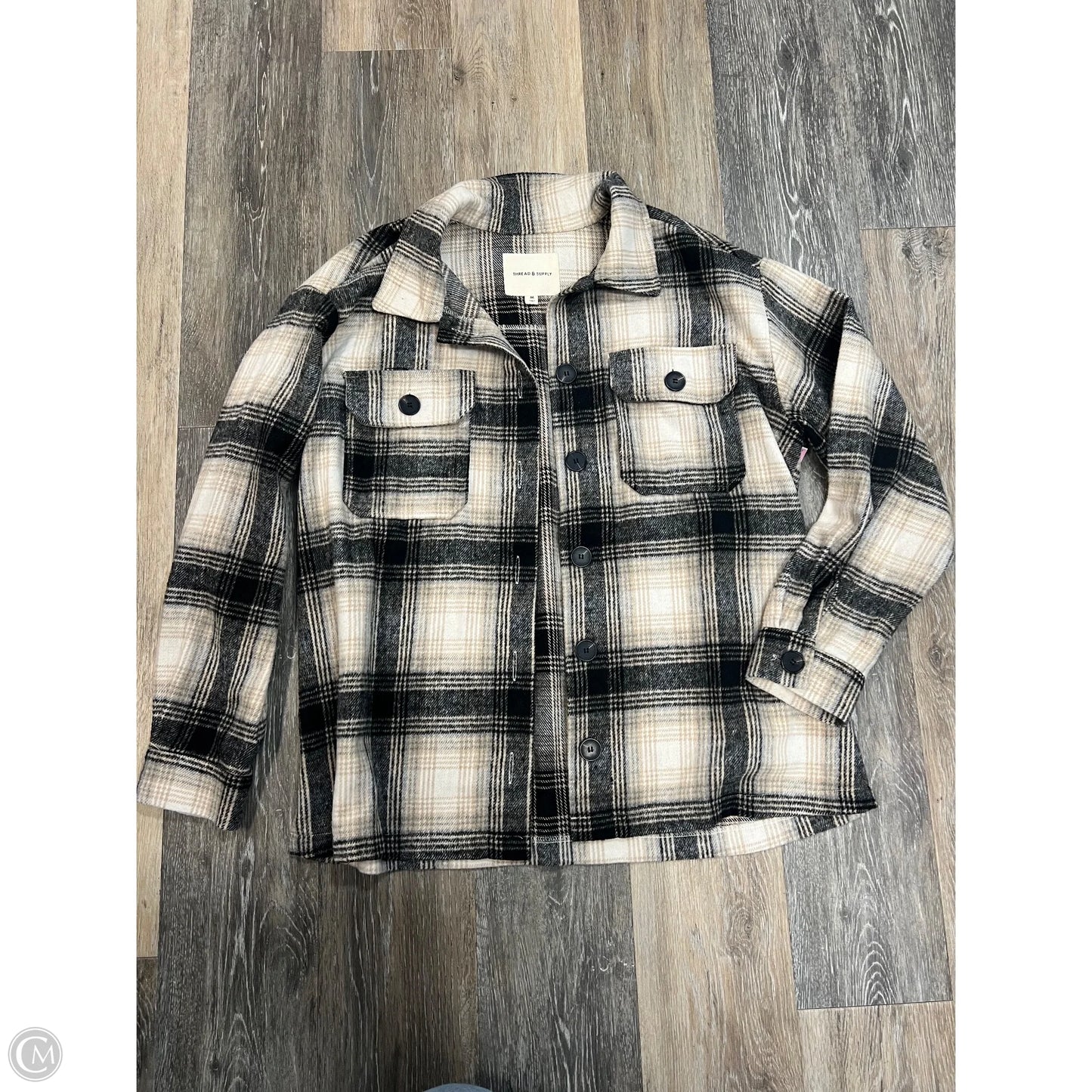 -Jacket Shirt By Thread And Supply In Tan, Size: M