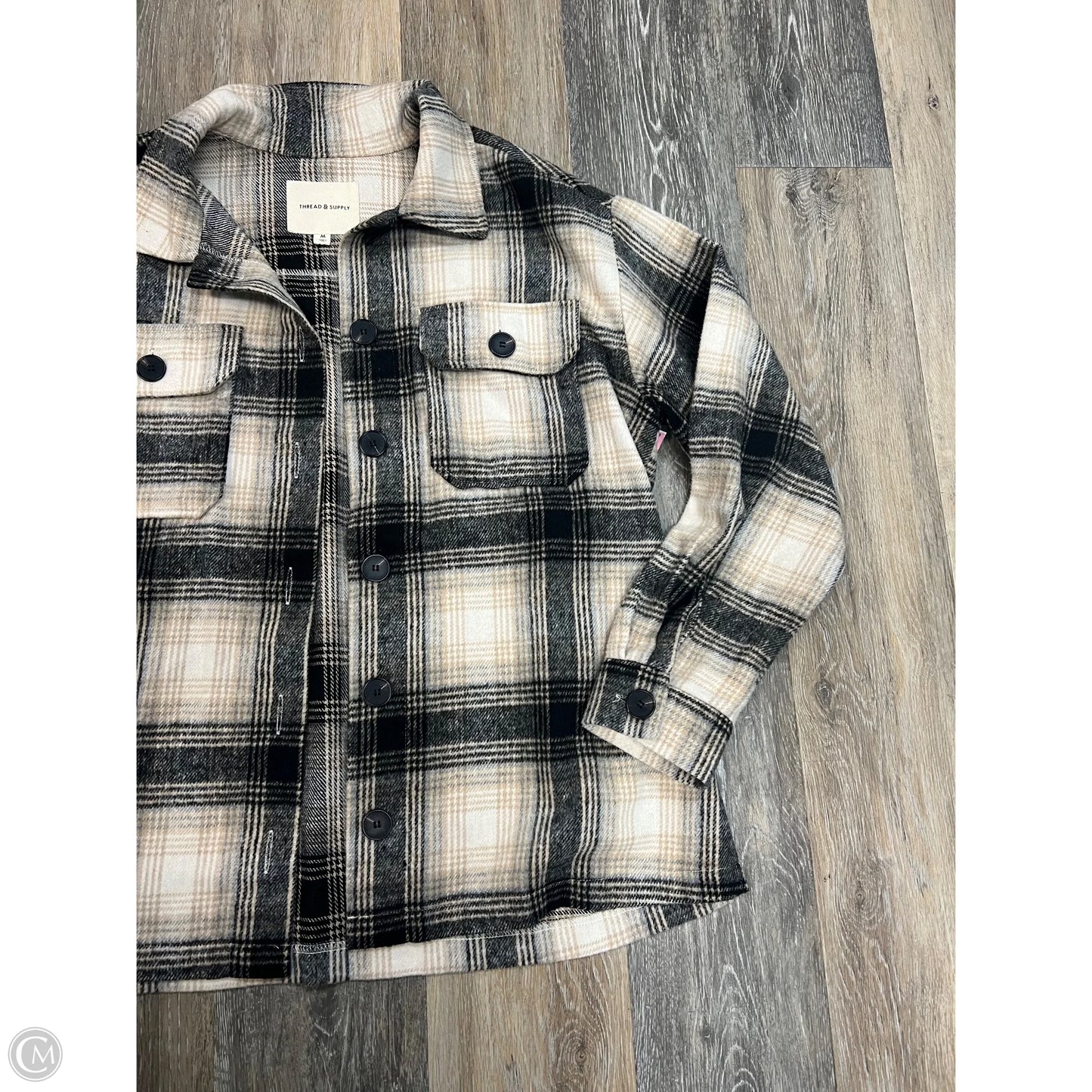 -Jacket Shirt By Thread And Supply In Tan, Size: M