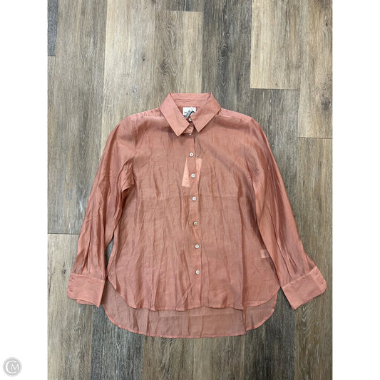 Blouse Long Sleeve By Bailey 44 In Peach, Size: S