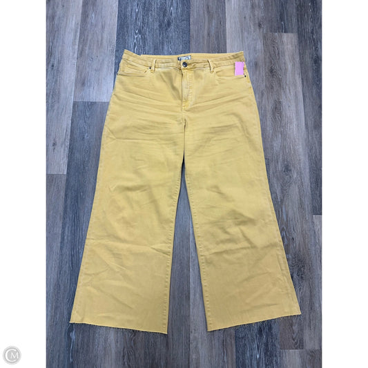 Jeans Straight By Kut In Yellow, Size: 18