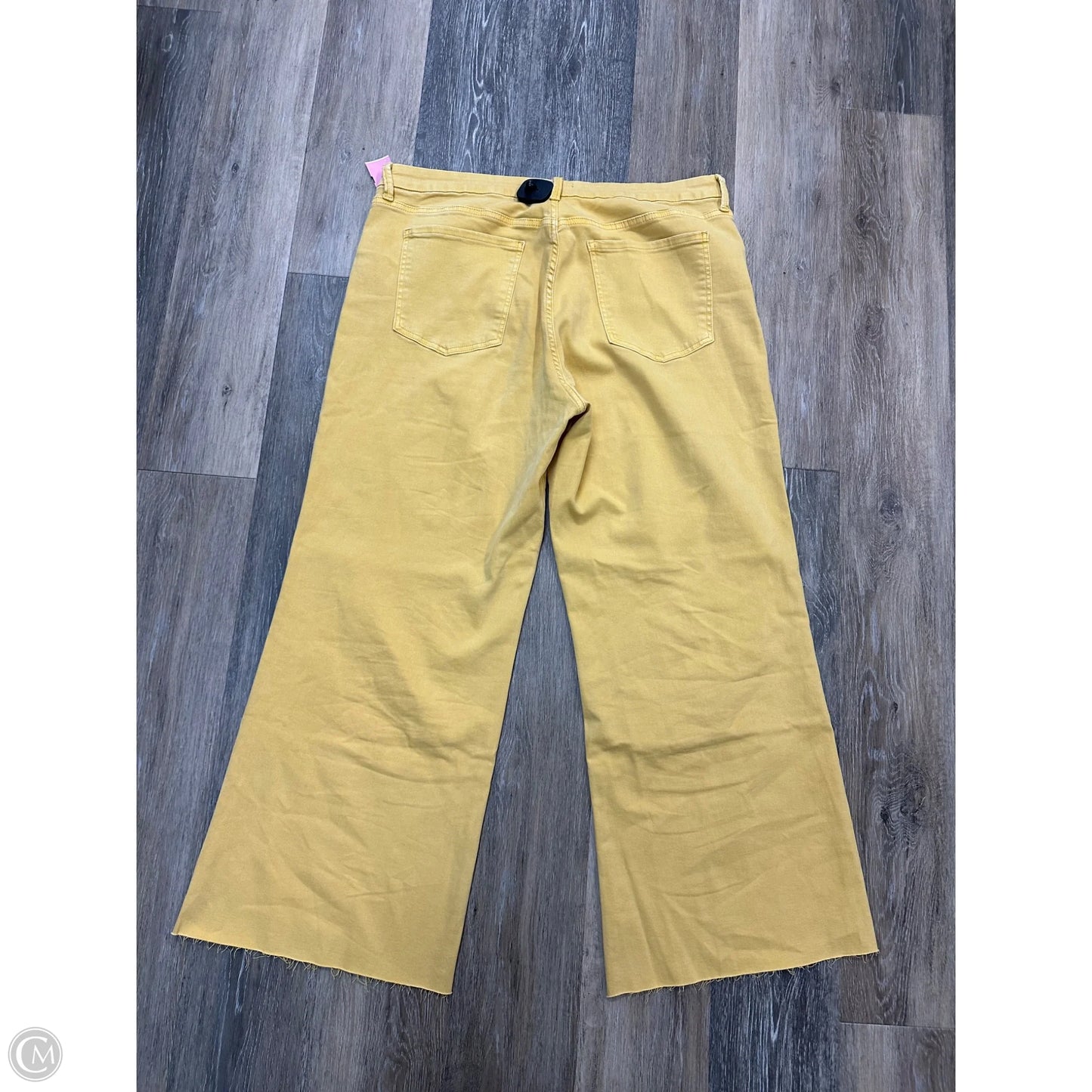 Jeans Straight By Kut In Yellow, Size: 18
