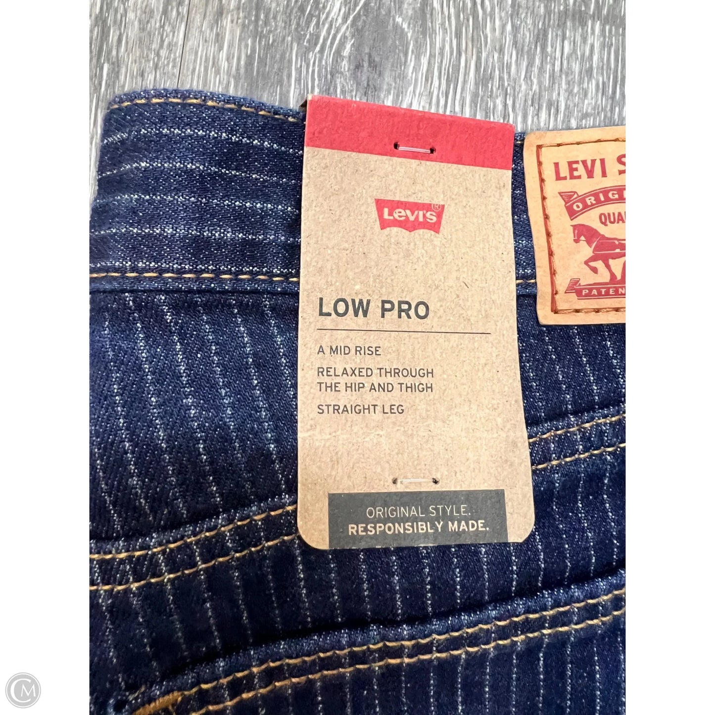 Jeans Straight By Levis In Blue Denim, Size: 10/30