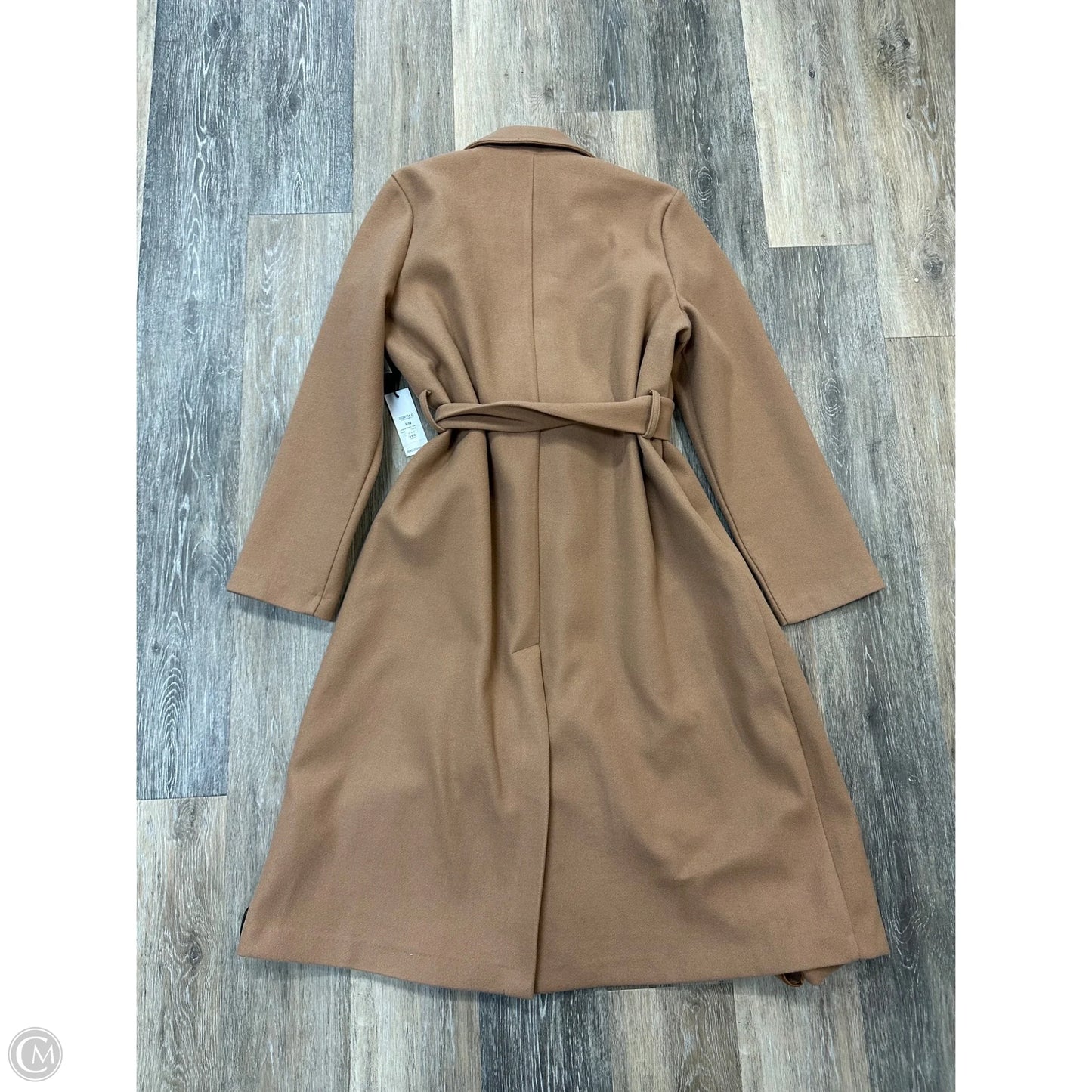 Coat Trench Coat By Dex In Tan, Size: L