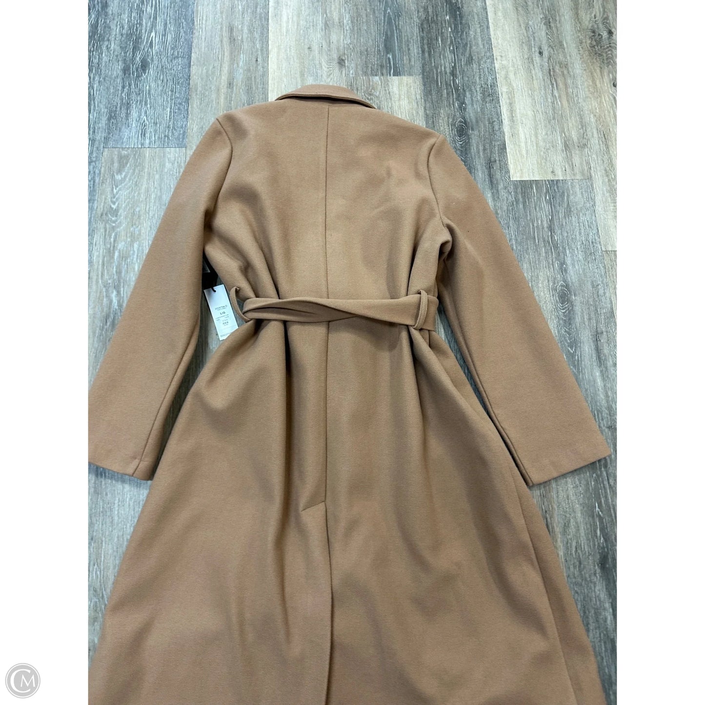 Coat Trench Coat By Dex In Tan, Size: L