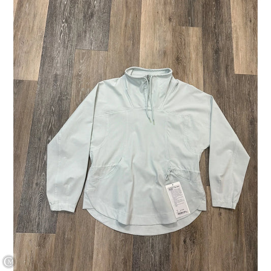 Athletic Top Long Sleeve Collar By Lululemon In Blue, Size: 4