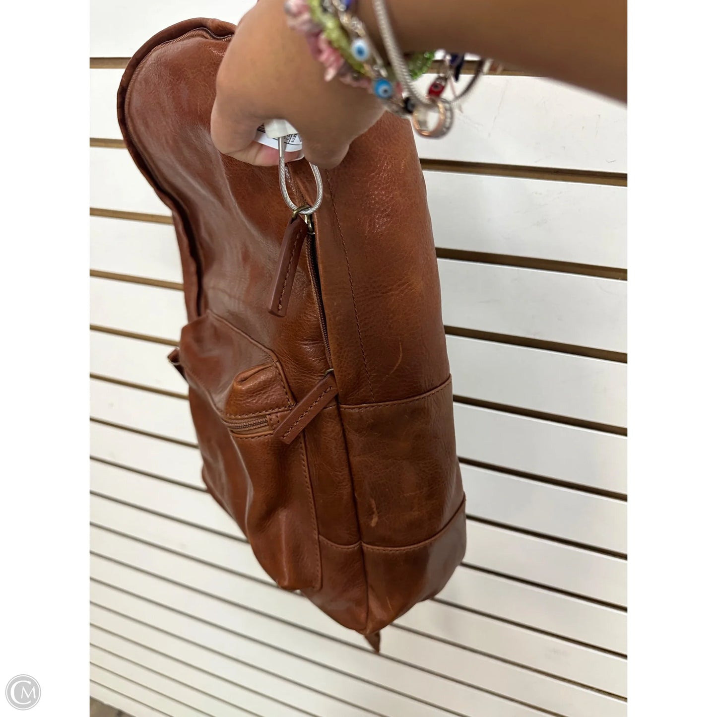 Backpack Leather By Fossil, Size: Large