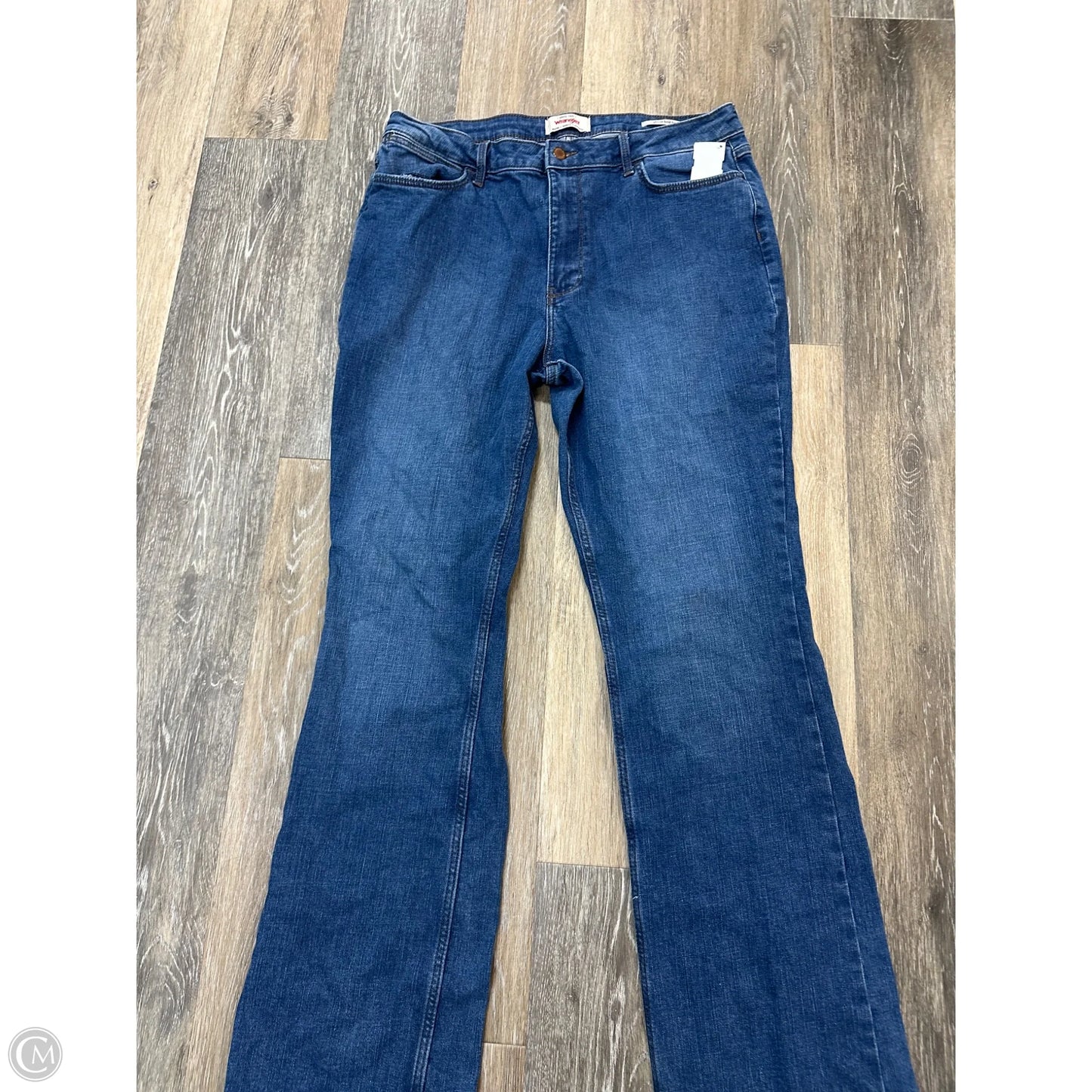 Jeans Boot Cut By Wrangler In Blue Denim, Size: 14