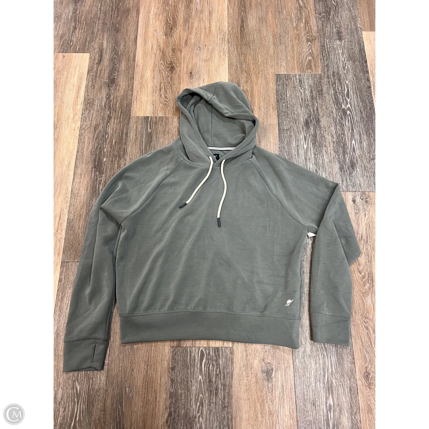 Athletic Sweatshirt Hoodie By Fundamental Coast In Green, Size: M