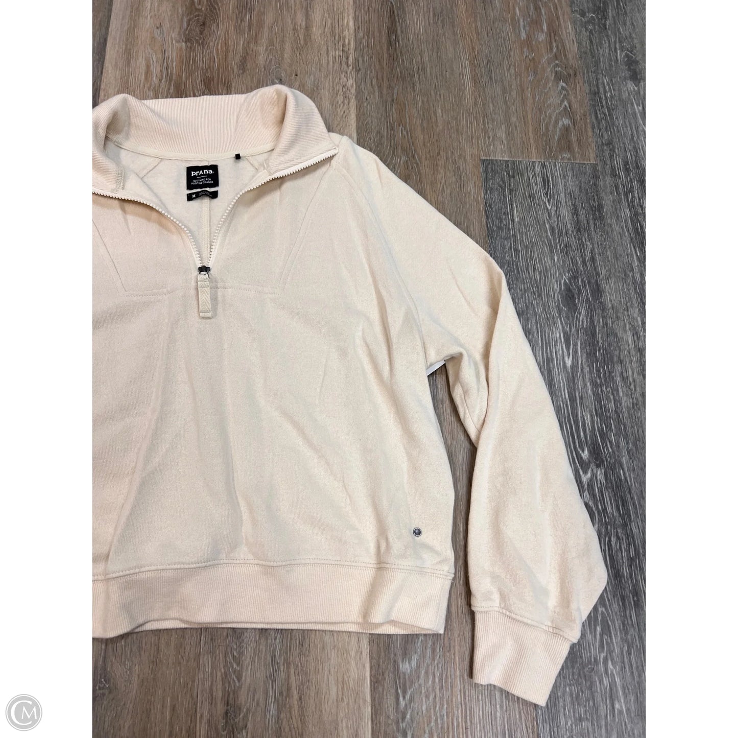 Athletic Sweatshirt Collar By Prana In Cream, Size: M