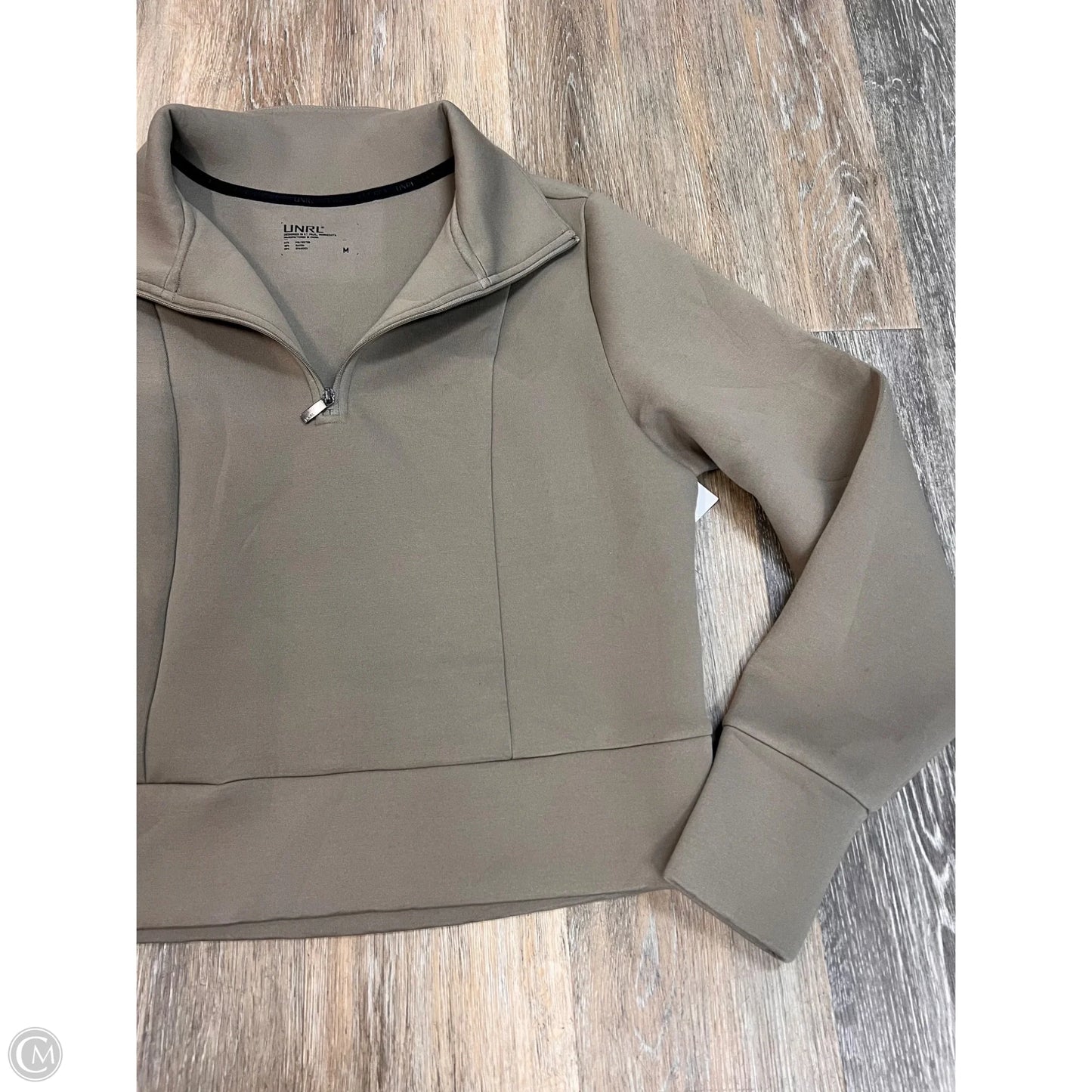 Athletic Sweatshirt Collar By UNRL In Taupe, Size: M
