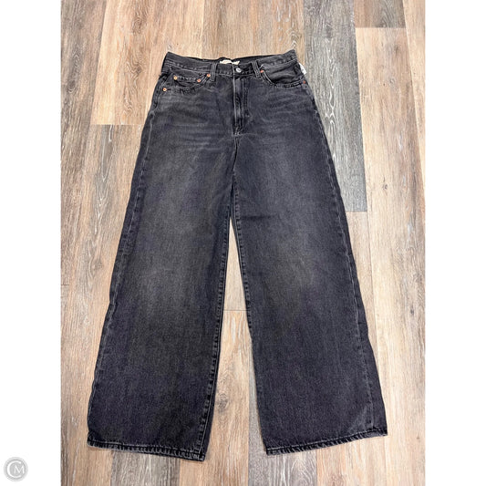 Jeans Wide Leg By Levis In Black Denim, Size: 10/30