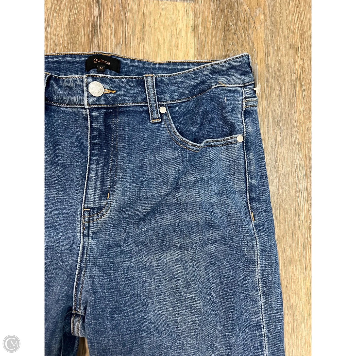 Jeans Boot Cut By Quince In Blue Denim, Size: 10