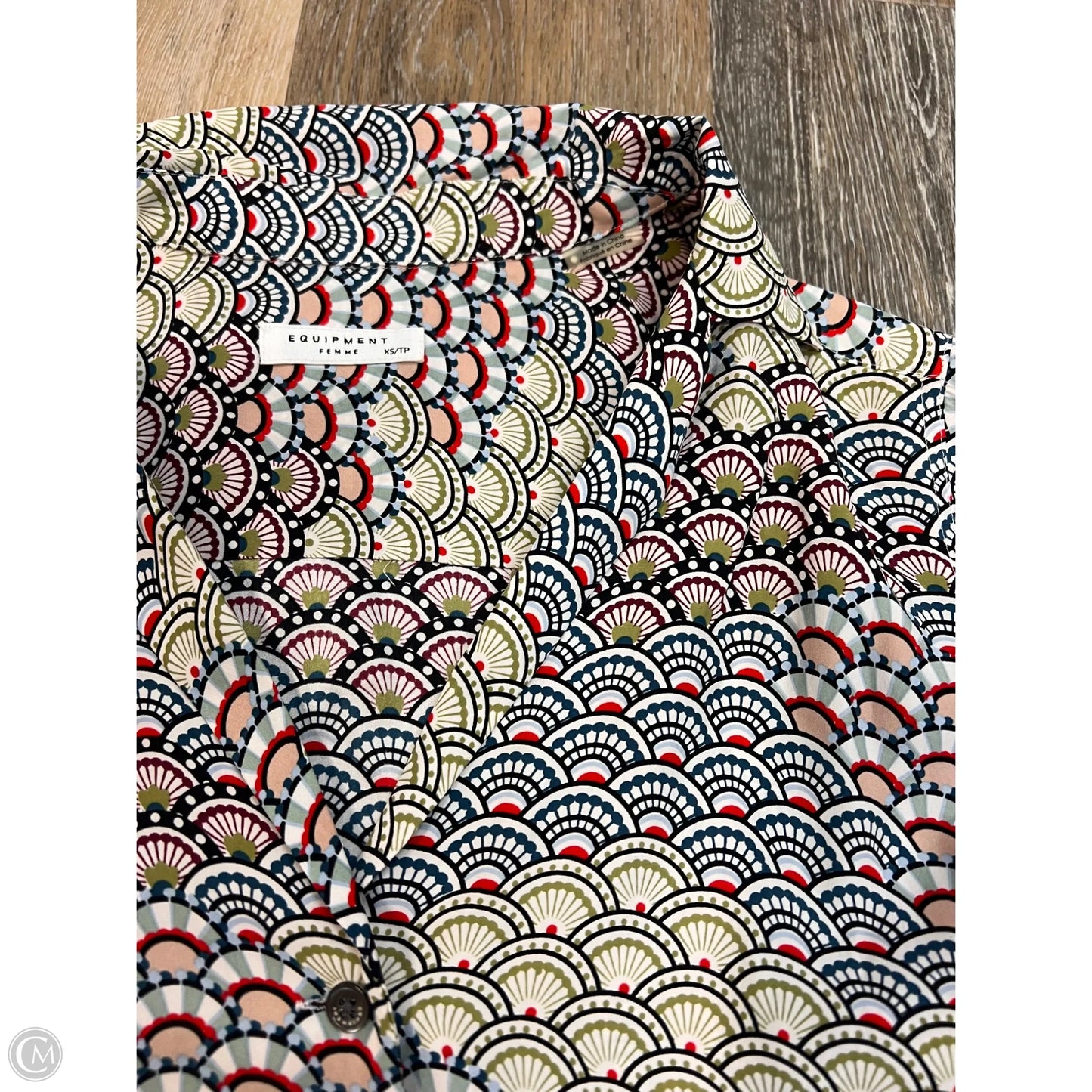Blouse Designer By Equipment In Multi-colored, Size: Xs