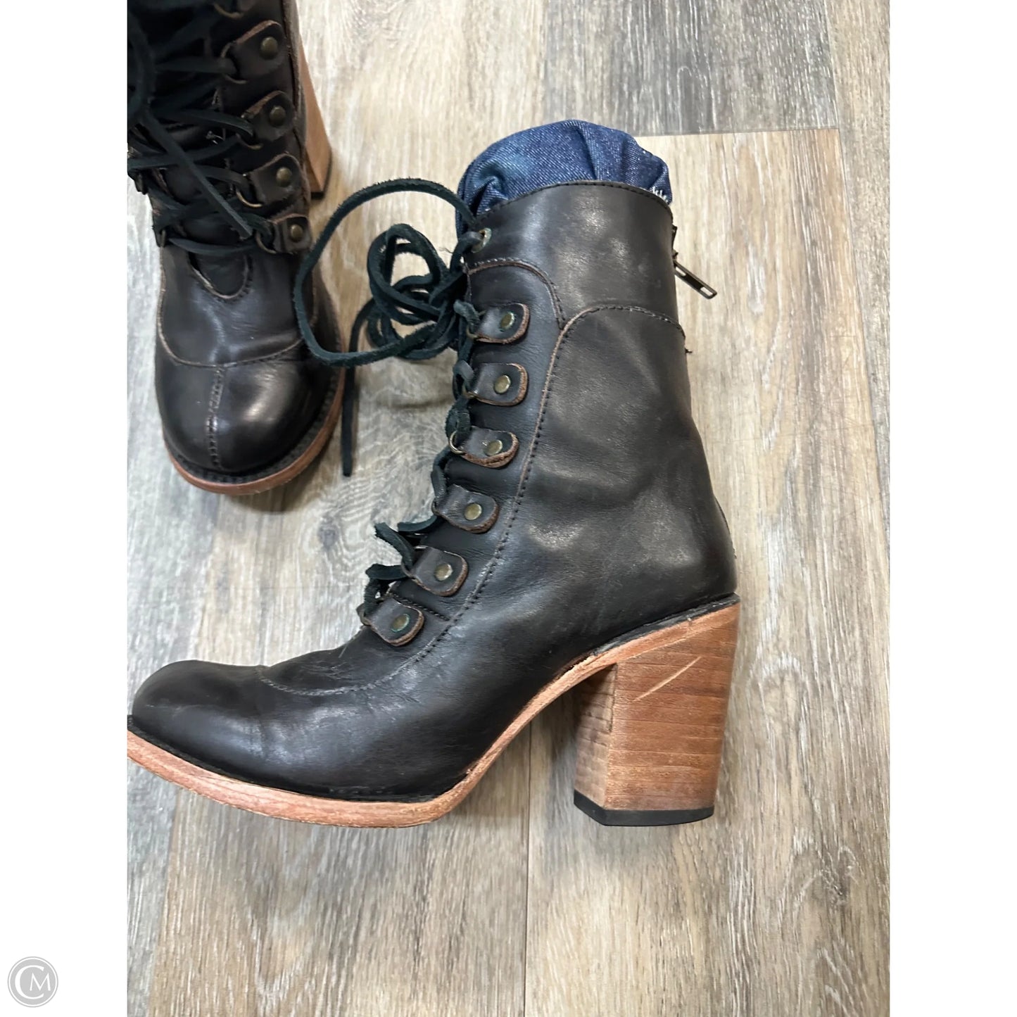 Boots Ankle Flats By Freebird In Black, Size: 7