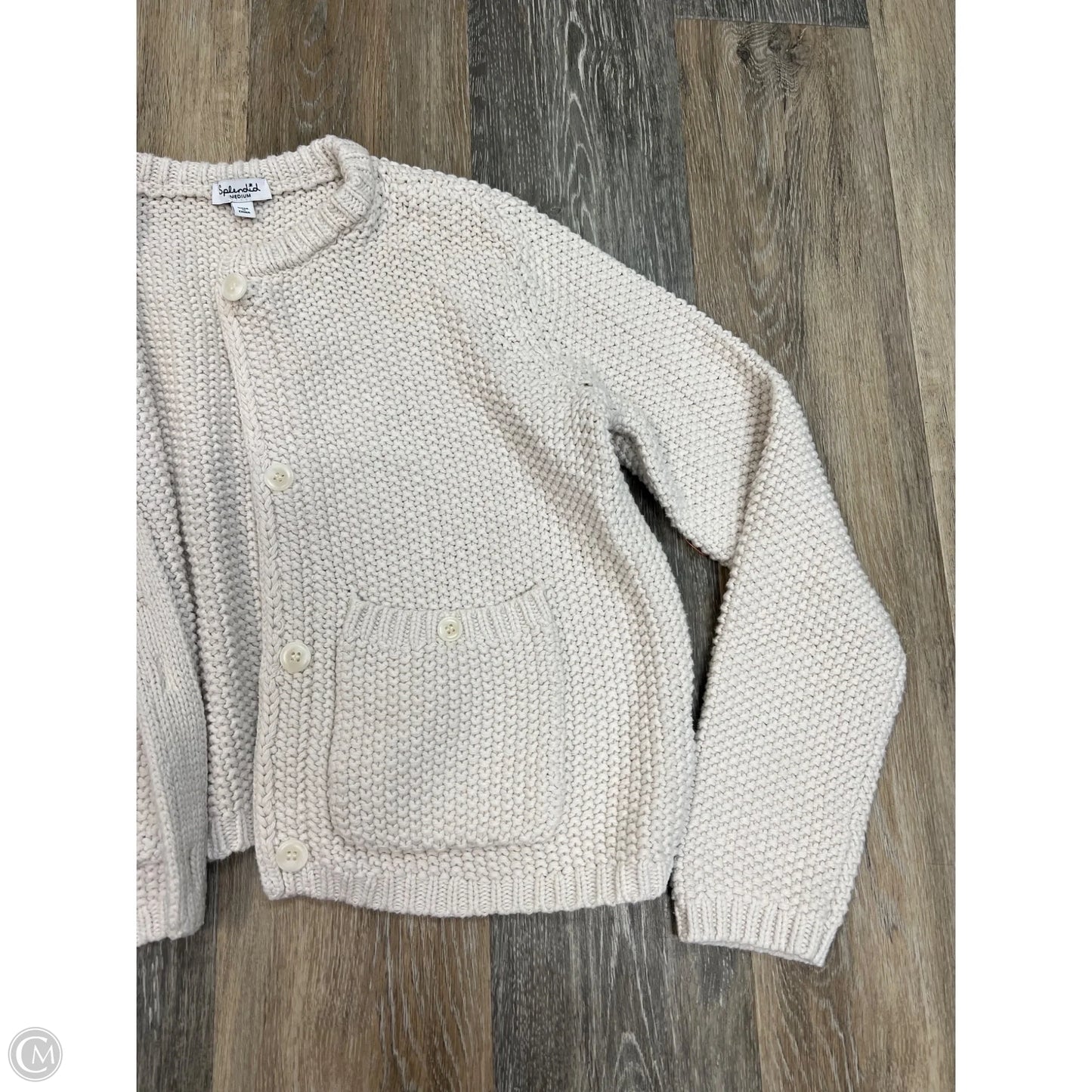 Sweater Cardigan By Splendid In Cream, Size: M